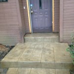 stamped concrete steps
