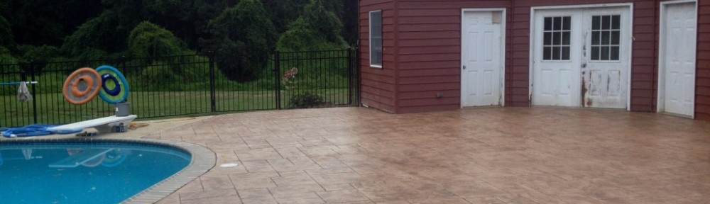 Stamped Concrete Pool Deck