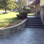 stamped concrete driveway and pathway