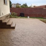 concrete patio with steps