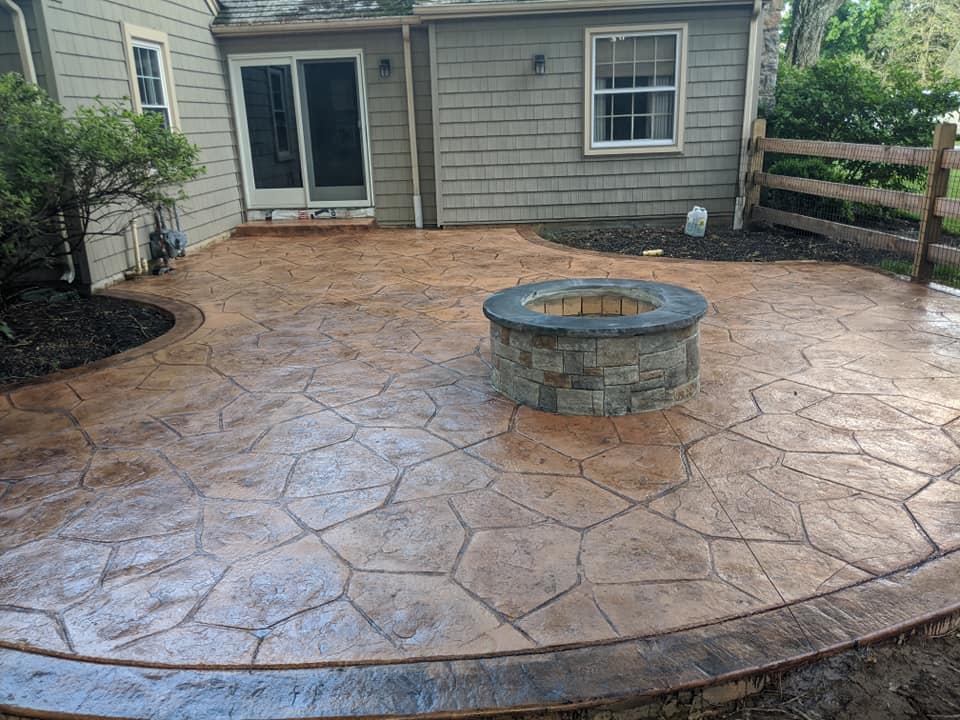 Concrete Patio Chadds Ford Pa Difelice Stamped - Cost Of Decorative Stamped Concrete Patio